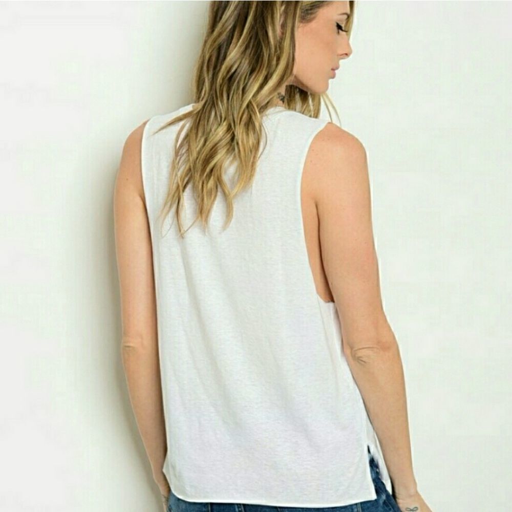 White Tank Top Logo "it's the Tequila talking " - Picture 8 of 13
